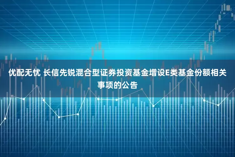 优配无忧 长信先锐混合型证券投资基金增设E类基金份额相关事项的公告